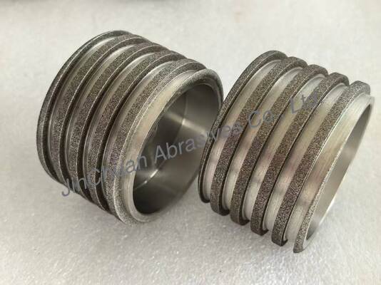 Wear Resistant Helical Shape 80x54x16mm Electroplated CBN Grinding Wheel For Sharpening Scissors
