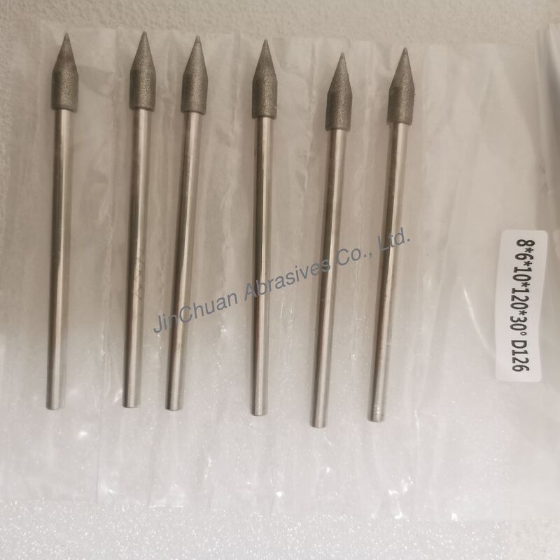 Custom-Made 8*6*10*120mm  30°-120° D126 Electroplated Grinding Bits For Cemented Carbide