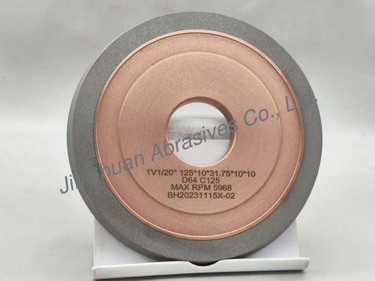 125mm 1V1 20 องศา Hybrid Bond Diamond Grinding Wheels สําหรับการบดและการบด