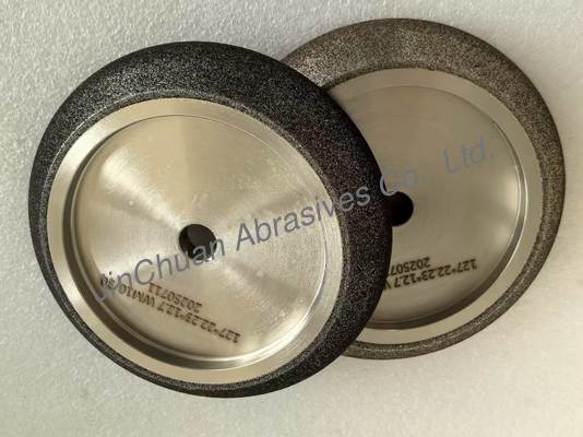 ล้อลับคม CBN ทรงกระบอกฐานเหล็กสำหรับลับใบเลื่อยสายพาน สีอำพัน