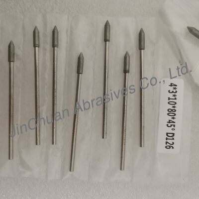 สินค้าที่กําหนดเอง 4*3*10*80 มิลลิเมตร 17°-120° D126 ชิ้นบดแบบเคลือบไฟฟ้าสําหรับคาร์ไบดซีเมนต์