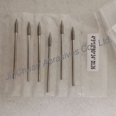 สินค้าที่กําหนดเอง 4*3*10*80 มิลลิเมตร 17°-120° D126 ชิ้นบดแบบเคลือบไฟฟ้าสําหรับคาร์ไบดซีเมนต์