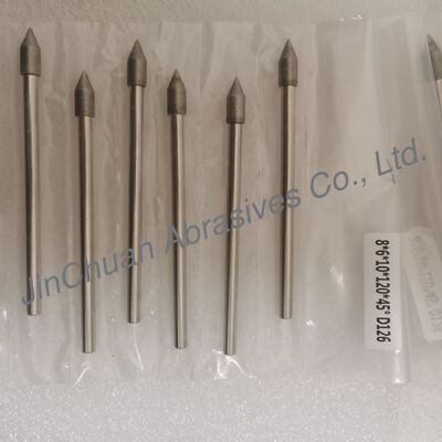 บิตเจียระไนแบบสั่งทำพิเศษ 8*6*10*120 มม. 30°-120° D126 แบบชุบด้วยไฟฟ้า สำหรับทังสเตนคาร์ไบด์