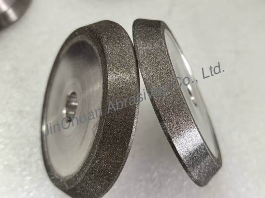 ล้อเจียรและลบมุมแบบยึดด้วยไฟฟ้าพร้อมล้อชุบด้วยไฟฟ้า CBN สีอำพัน