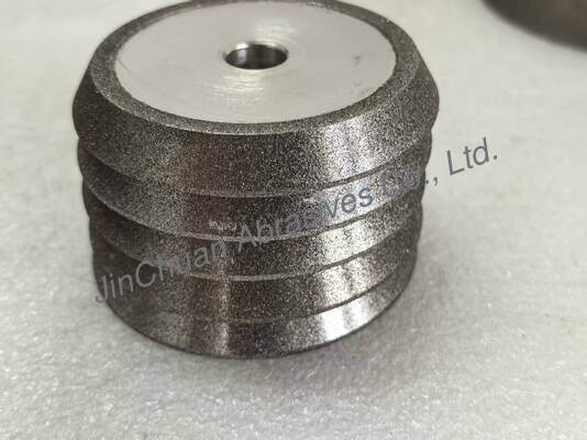 ล้อเจียรและลบมุมแบบยึดด้วยไฟฟ้าพร้อมล้อชุบด้วยไฟฟ้า CBN สีอำพัน