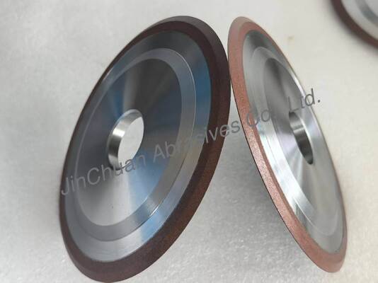 วงล้อบดเพชรเรซิน 14V1 150*8*32*3*6mm 60 องศา V รูปทรงอายุยาวสําหรับเครื่องมือคาร์ไบด์